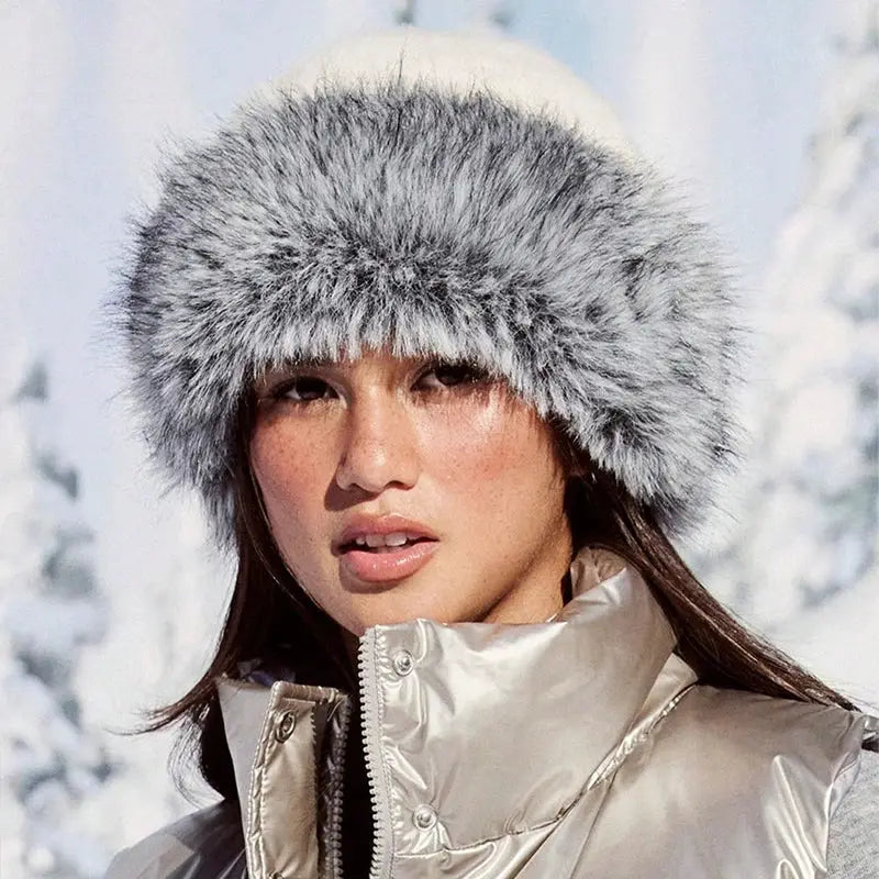 AuroraCo Womens Mongolian Style Furry Hat Korean Inspired Thickened Winter Warmth And Flattering Fit