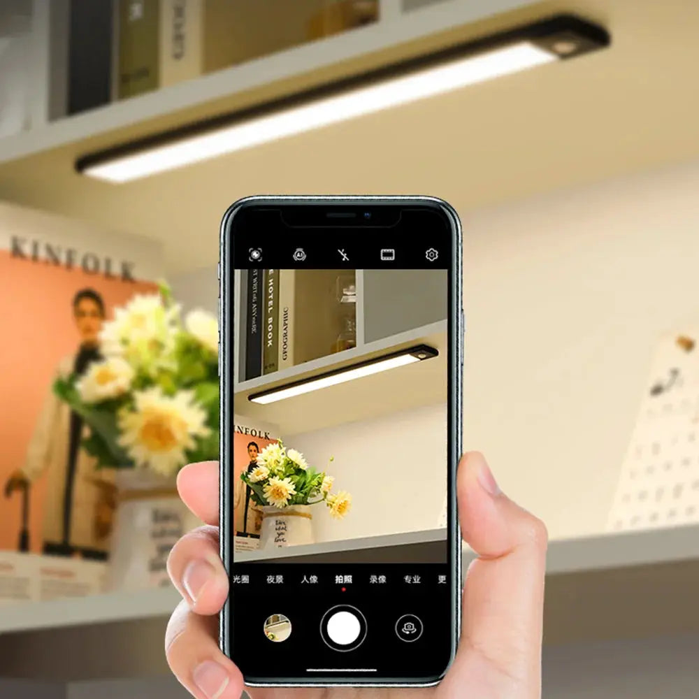 USB Rechargeable LED Bar Light With Motion Sensor For Kitchen Wardrobe Cabinet Lighting 30cm 40cm 50cm