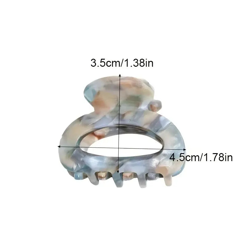 Elegance Hair Small Oval Claw Clip Acetate Secure Grip For Women Elegant Sophisticated Style