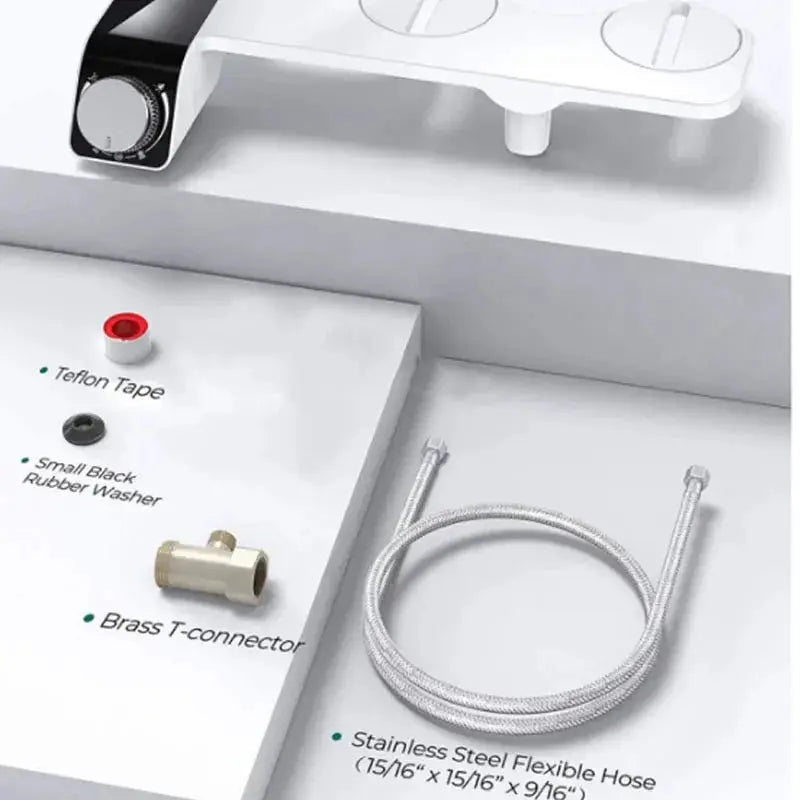 Simples Market bidet toilet seat attachment with dual spray nozzles, non-electric cold-water wash