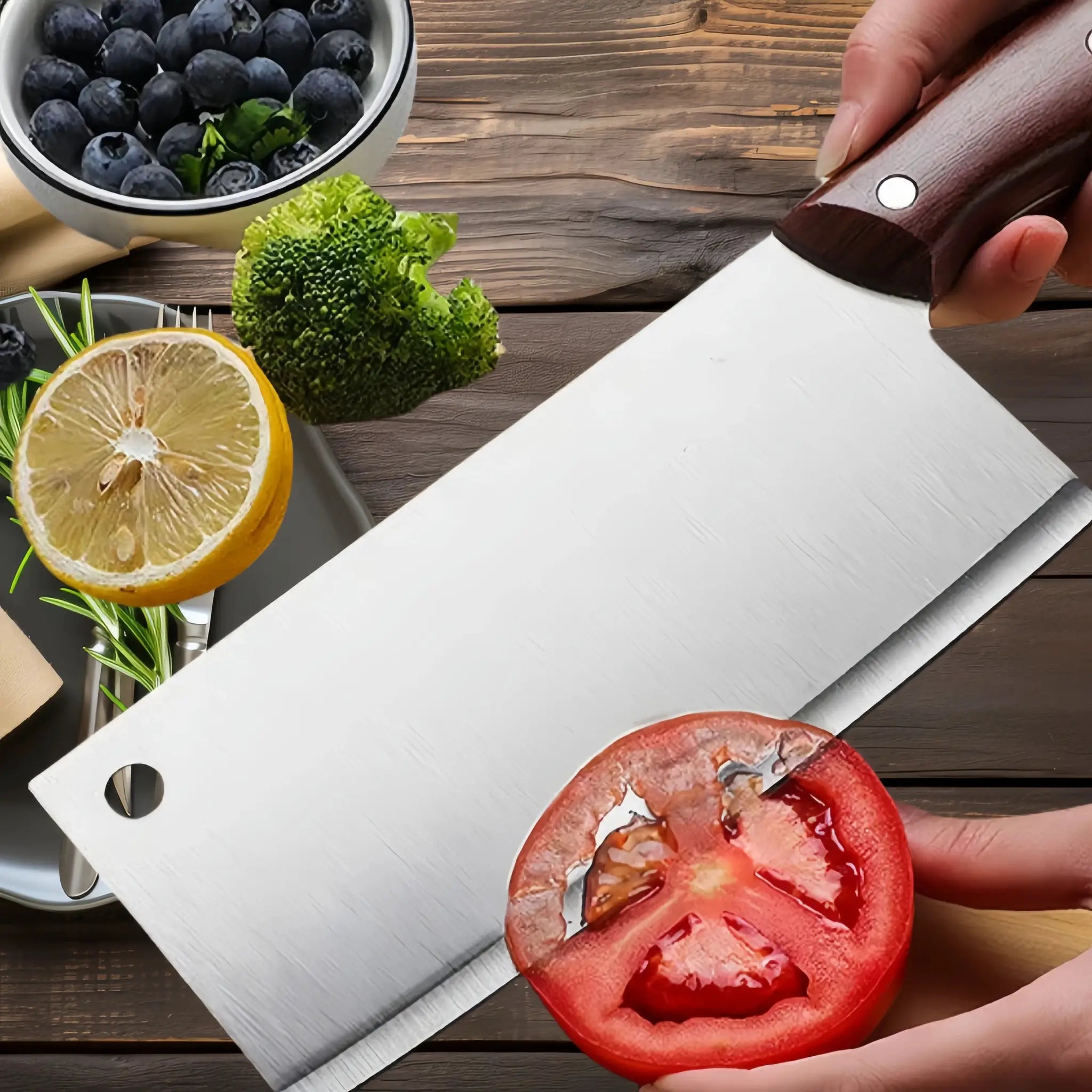 PrimeSlice Multipurpose Chef Knife Razor Sharp Stainless Steel Kitchen Knife For Meat And Vegetables