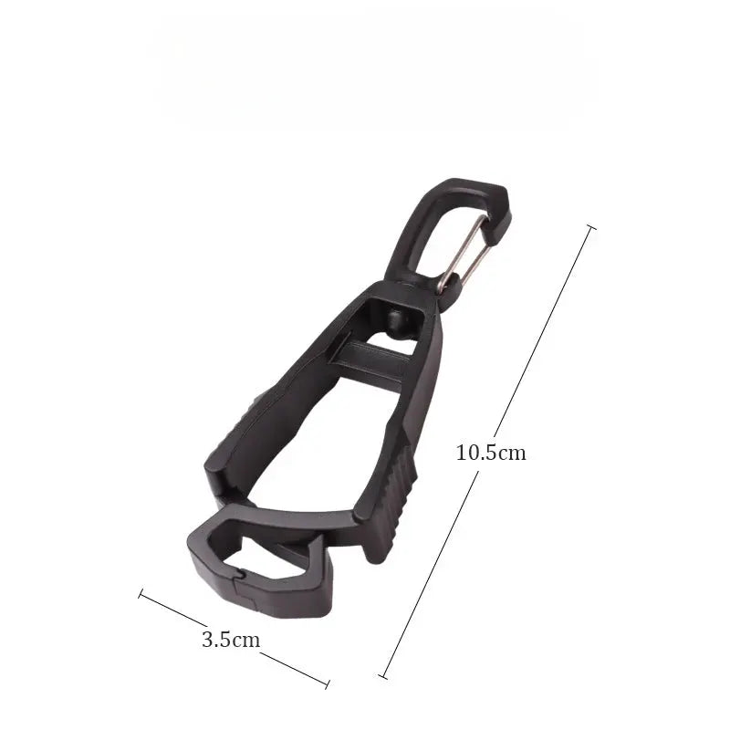 Simples Market glove clip hanger for outdoor protective gloves, black plastic holder