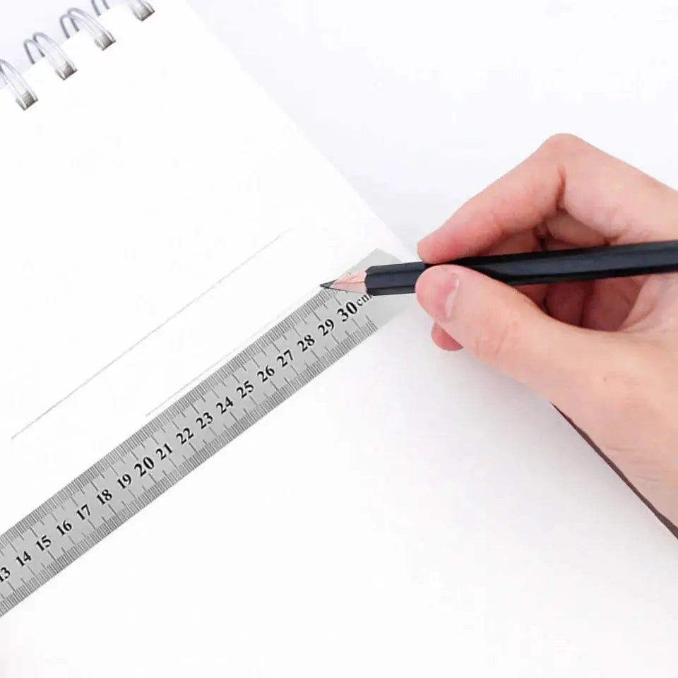 Metal Scale Stainless Steel Straight Ruler 150mm and 500mm for Drafting Measuring Office and School Supplies