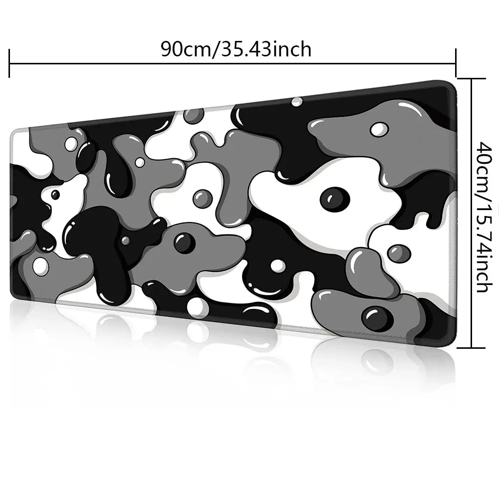 Large Gaming Mouse Pad With Stitched Edges And Non Slip Rubber Base For Desk Extended Size