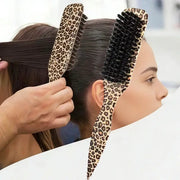 Simples Market leopard-print slick back hair brush set (2) for sleek ponytails and edge control