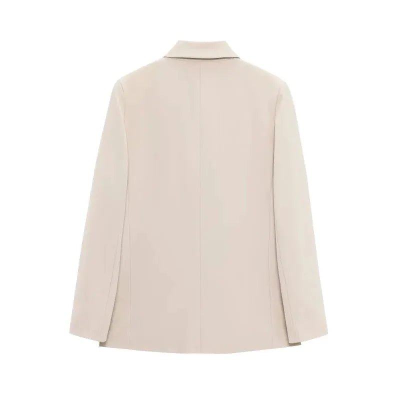 ETJ 2025 women's beige blazer from spring suit set, back view
