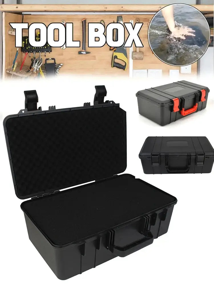 Tool box case by Simples Market, waterproof hard box with foam-lined interior, black
