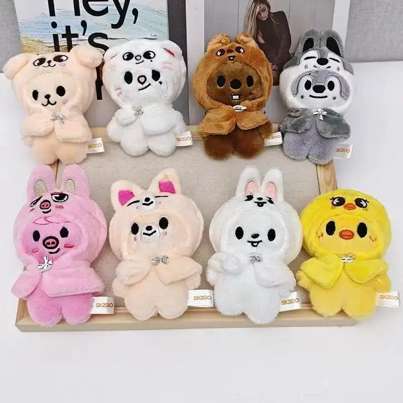 SKZOO Stray Kids Plush Keychain 12cm Doll Cloak Fashion Toy Fans Gift Official Collectible Item
