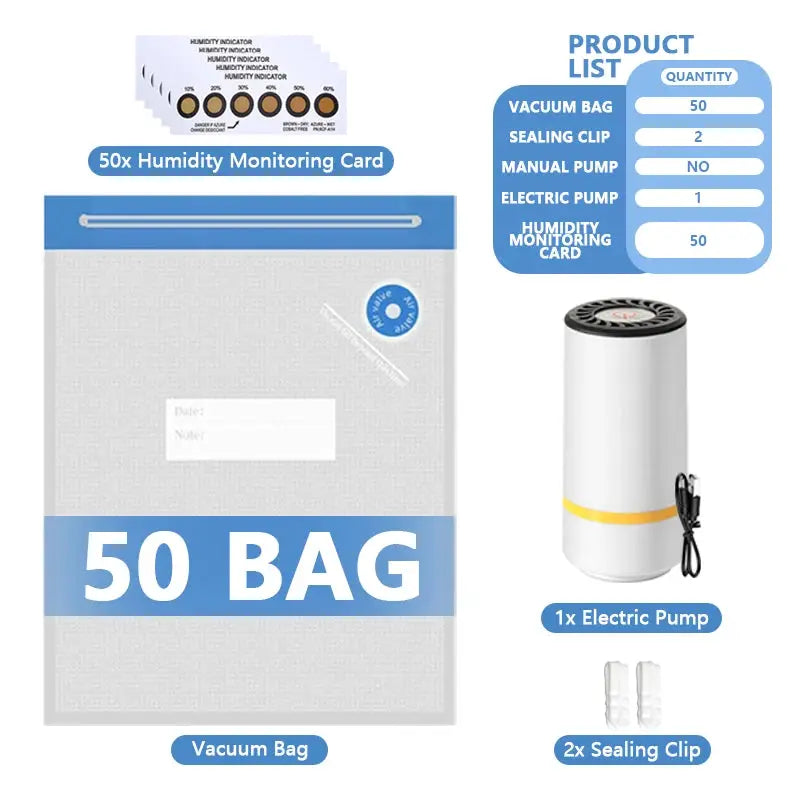 3D Printer Filament Vacuum Bag With USB Rechargeable Pump For PLA PETG