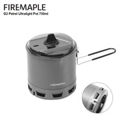 Fire-Maple G2 Petrel ultralight pot 750ml, gray with foldable handle and heat-exchanger base