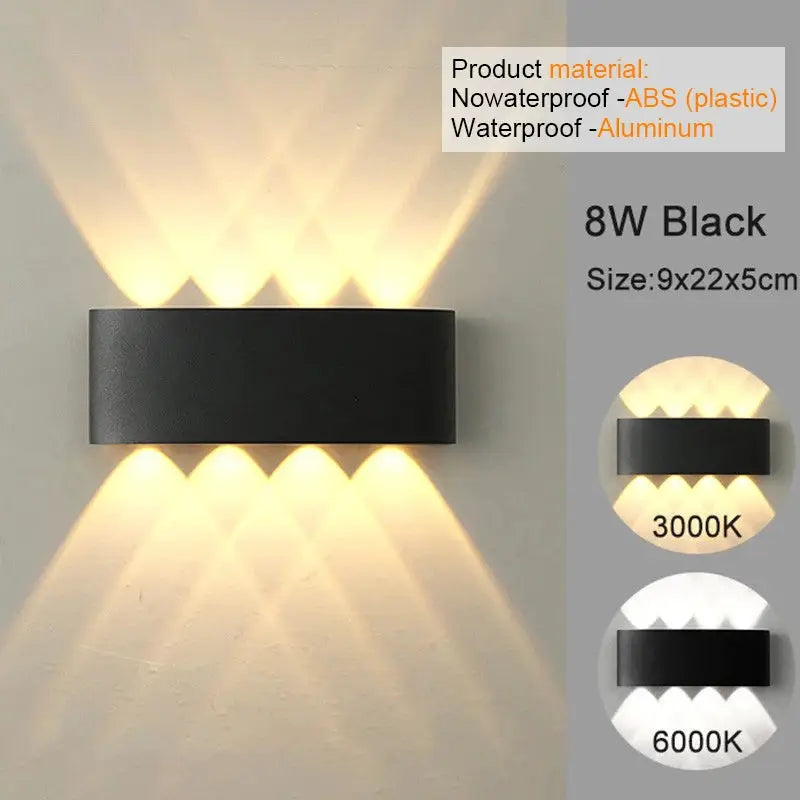 LED Wall Sconces Modern Indoor Outdoor Lamp White Up Down Wall Mount Lights For Living Room Hallway Bedroom Decor