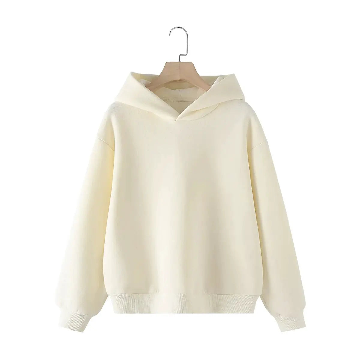 HH Women Solid Long Sleeve Hooded Fleece Pullover Pants Set Casual