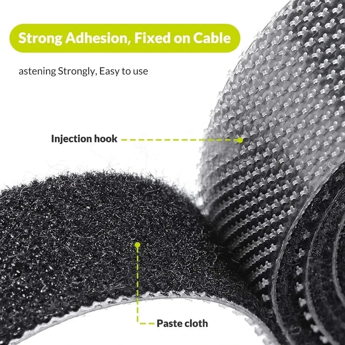 Simples Market black Velcro cable organizer tape for earphones and chargers