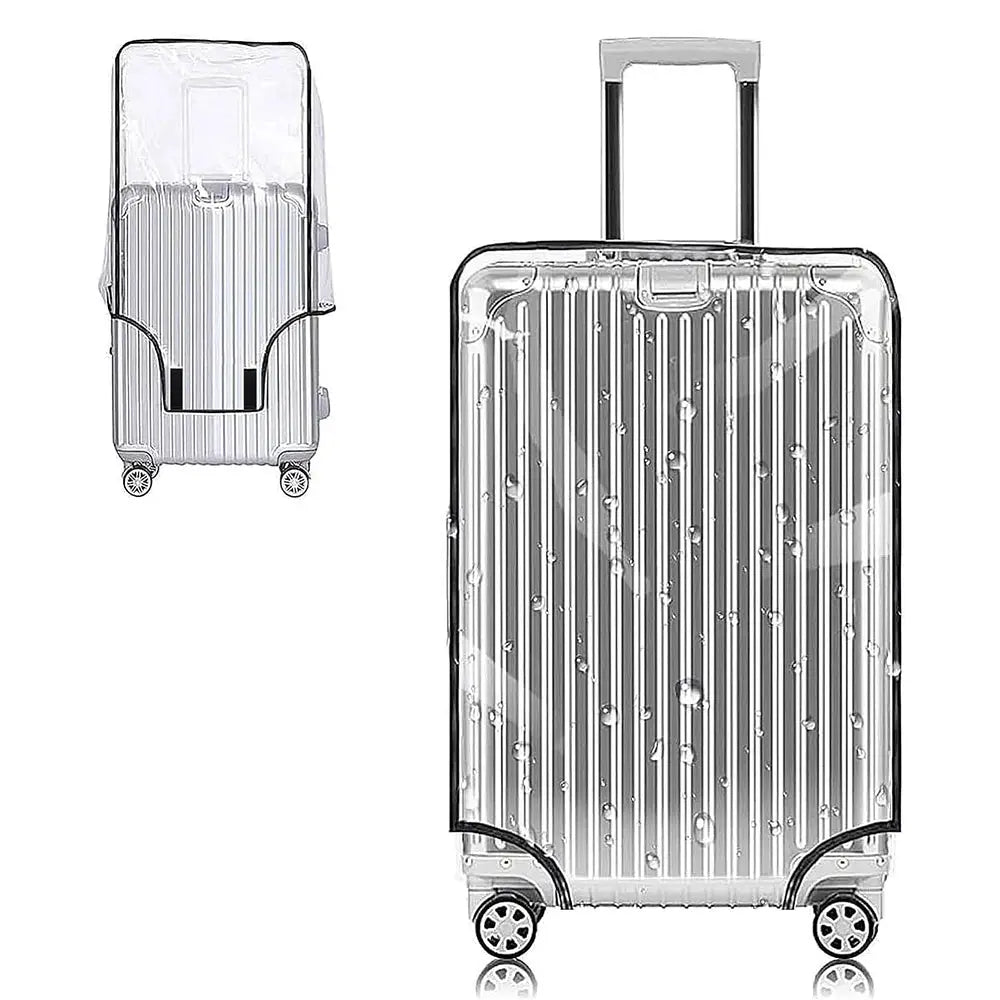 ClearGuard Transparent PVC Luggage Protective Cover Wear Resistant Shield For Travel And Easy Visual Identification
