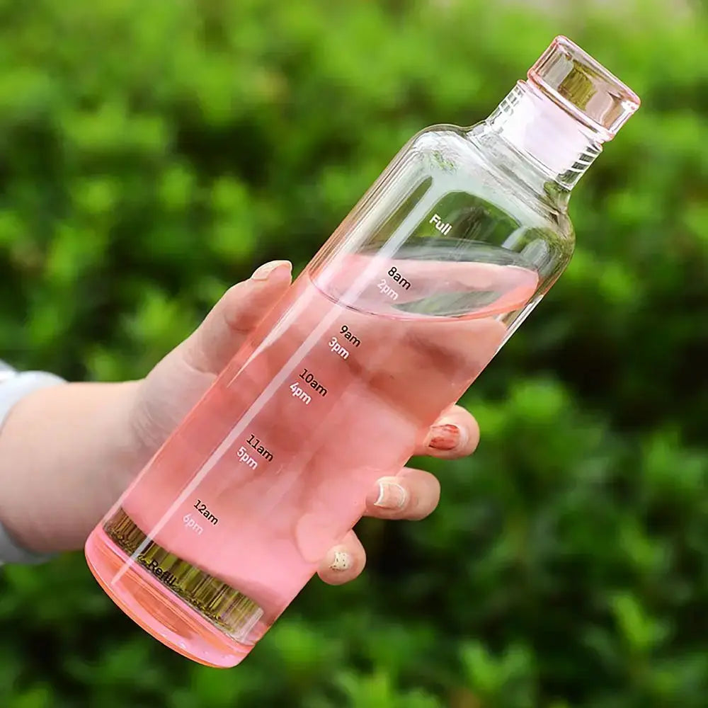 INS Style 500ml Transparent Water Bottle Leakproof Drinking Cup For Tea Coffee And Students