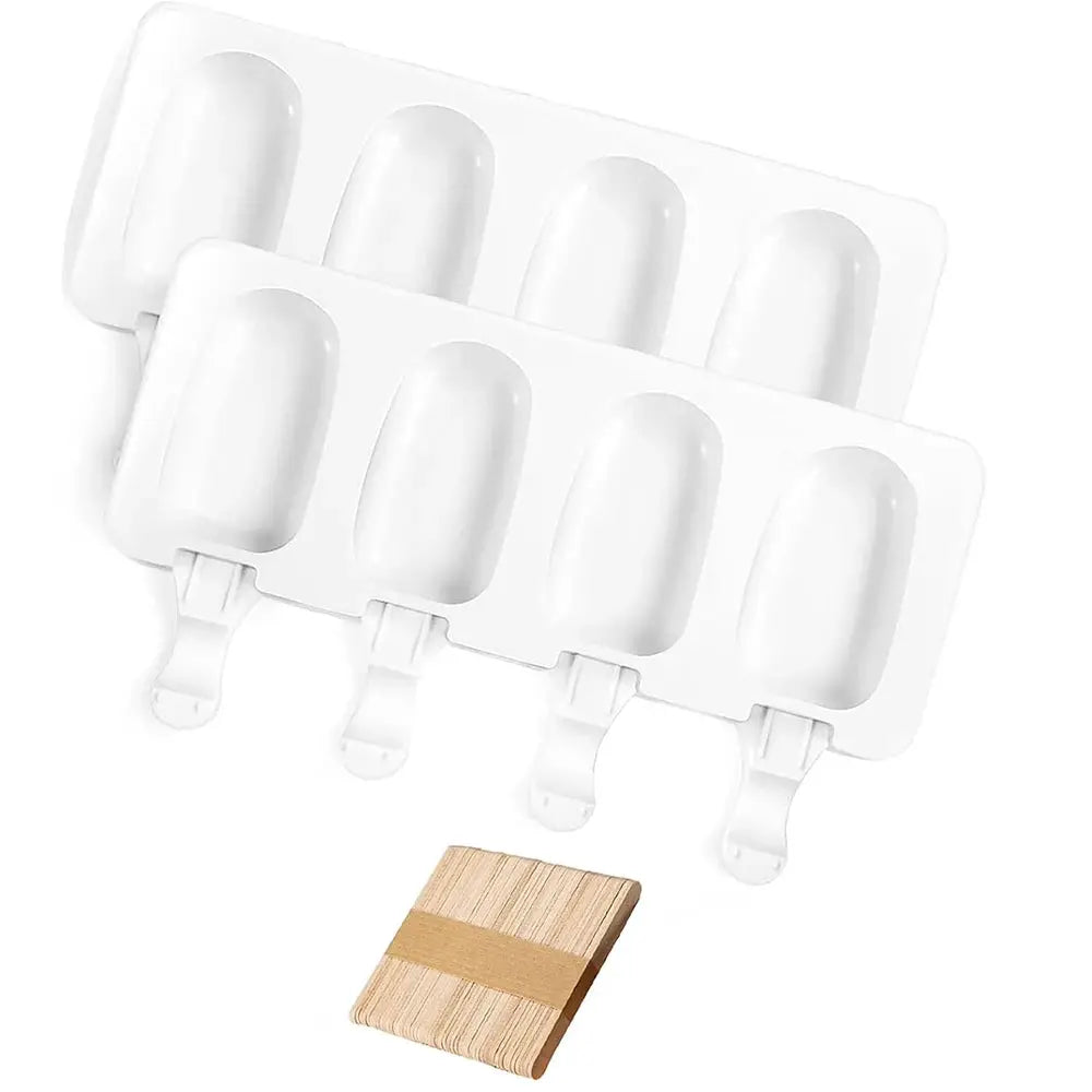 Silicone Ice Cream Mold Set For DIY Popsicles And Frozen Treats Cube Maker Tray For Fruit Juice And Yogurt