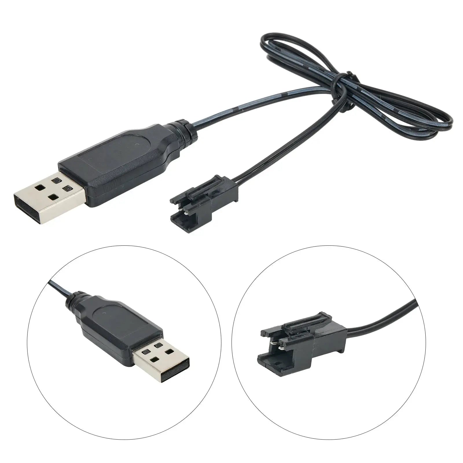 RC USB Charging Cable For 3.7V Lithium Battery SM-2P Connector For Cars Aircraft Helicopters Toys