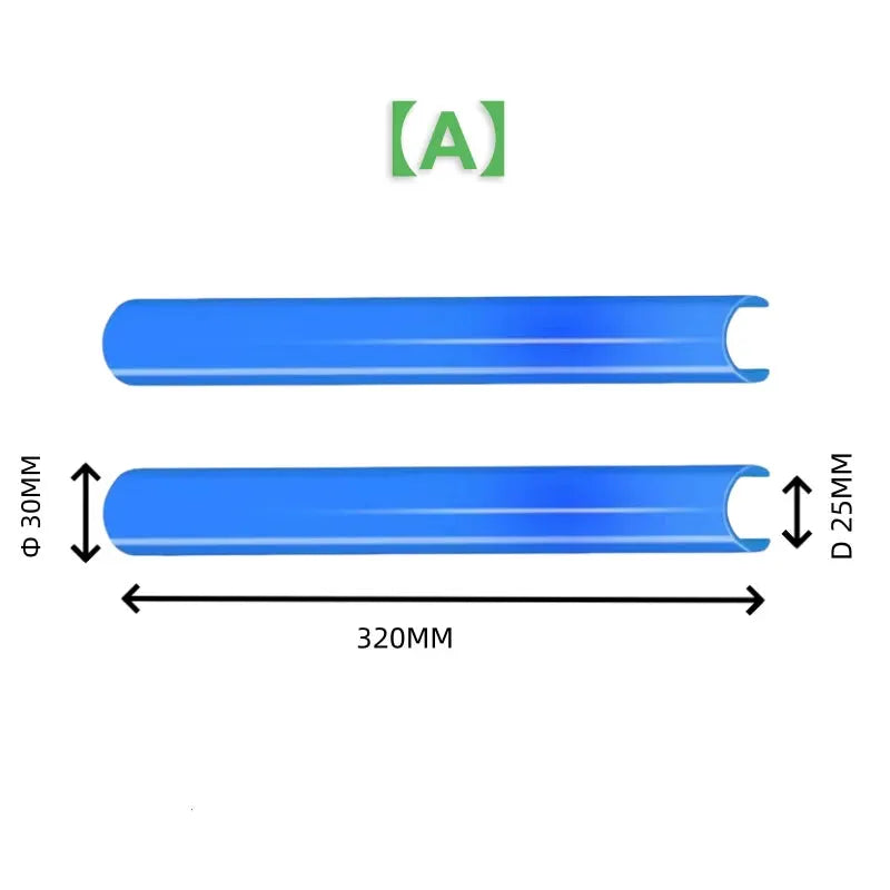 2pcs blue front grille trim strips for BMW M Sport bar decoration (F20–F46), Simples Market, 320mm long.