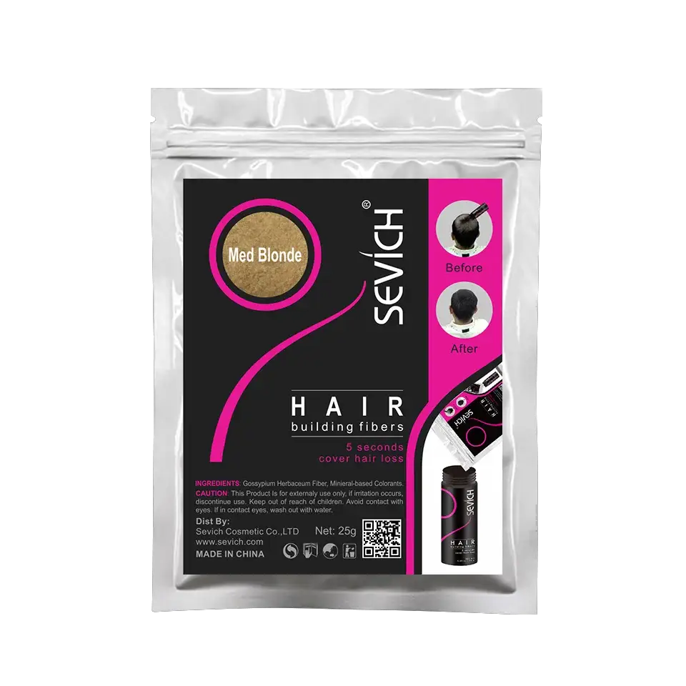 SEVICH 25g Hair Fibers Refill Bag Bald Extension Hair Growth Powder Salon Professional Hair Treatment Unisex Hair Loss Products