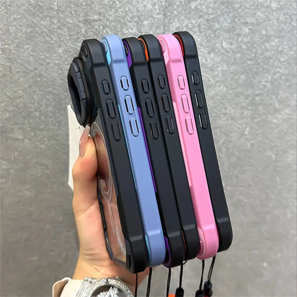 Simples Market Armor Candy MagSafe phone case set in assorted colors with wrist strap (6-pack)