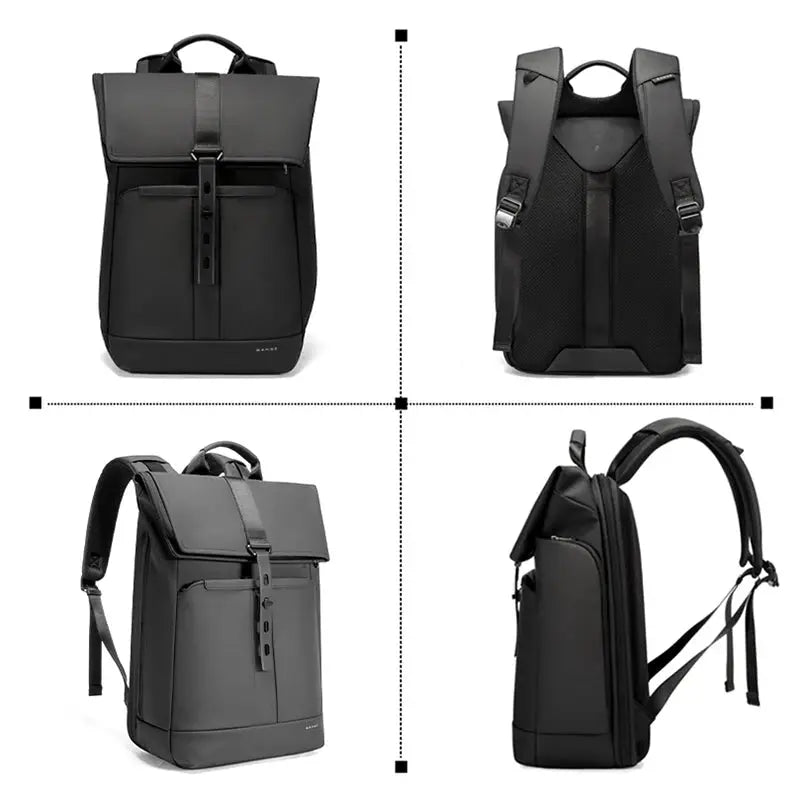 BANGE anti-theft waterproof laptop backpack 15.6-inch, black, unisex for daily work and business