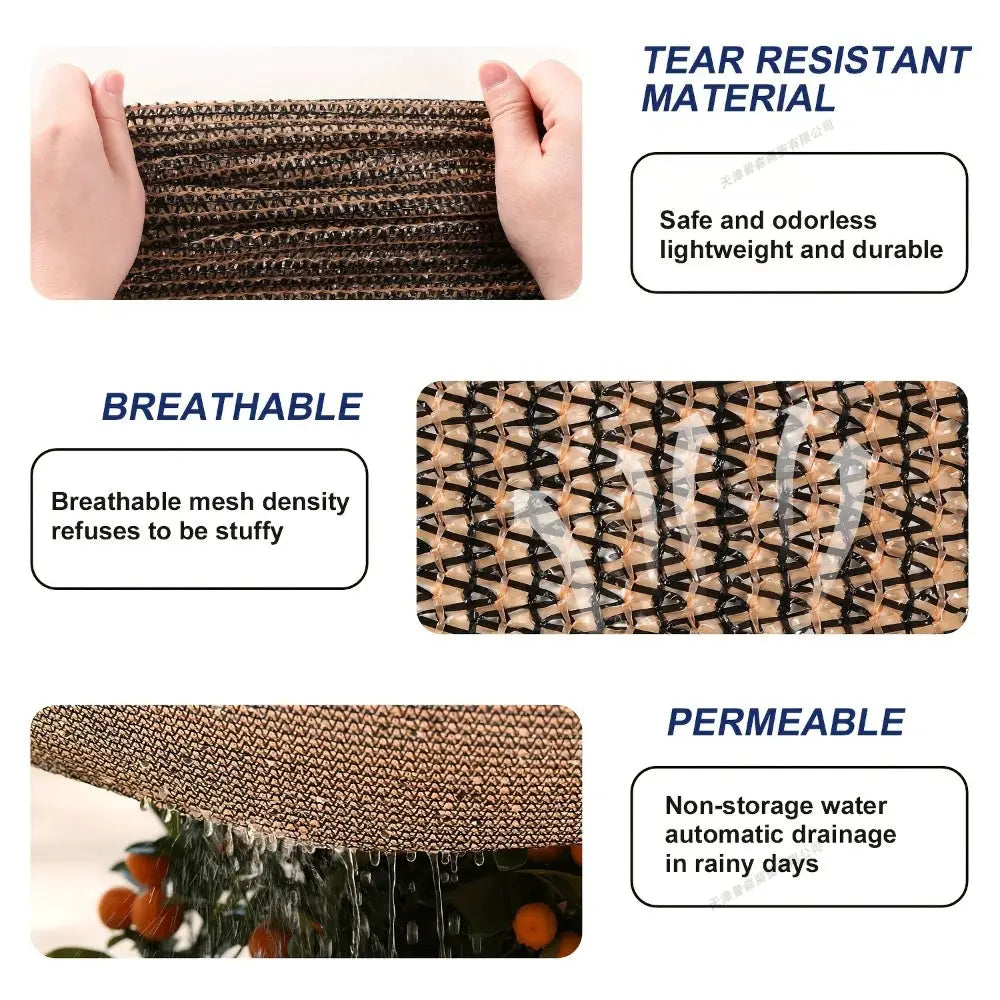 Garden shade cloth with grommets by Simples Market, green breathable mesh for patio and greenhouse
