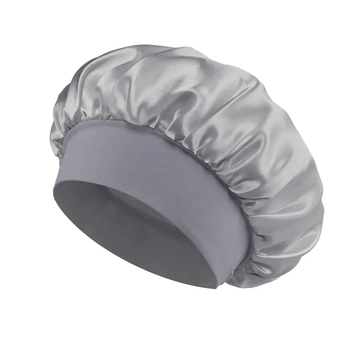 SilkGuard Satin Bonnet For Women With Wide Brim Sleep Hat And Elastic Band For Hair Protection