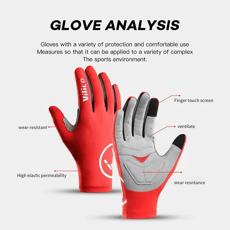 Touch Screen Gel Cycling Gloves For Men Women Full Finger And Half Finger MTB Road Bike Racing