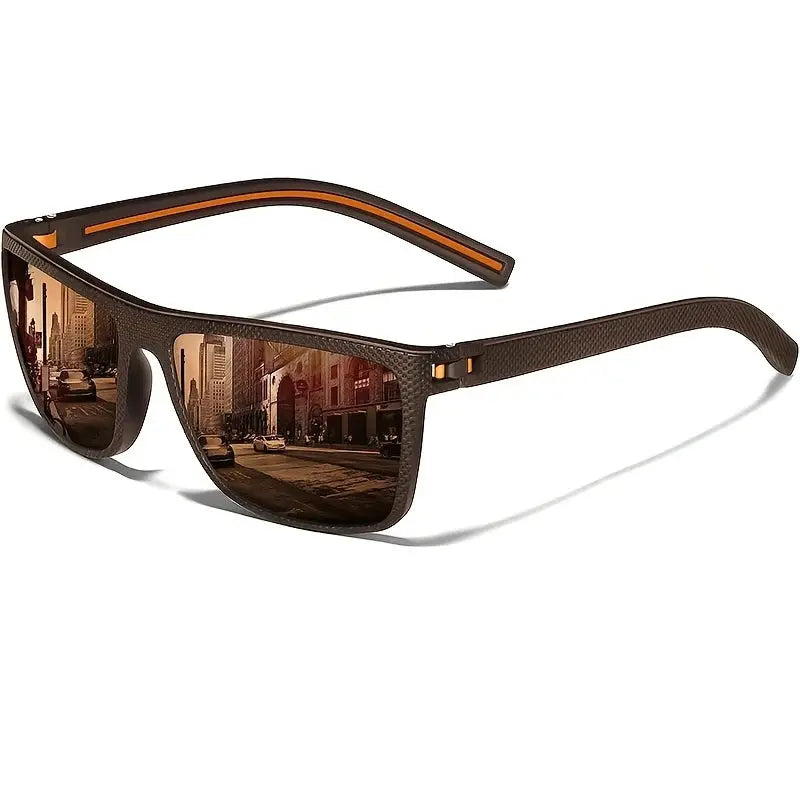 PulseOptics Square Polarized Sunglasses Unisex Lightweight Frames With Glare Reducing TAC Lenses