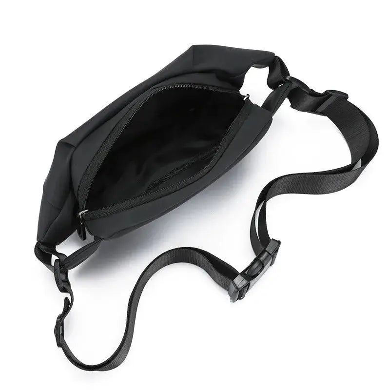 Waist bag by Simples Market, black nylon outdoor chest bag with adjustable strap