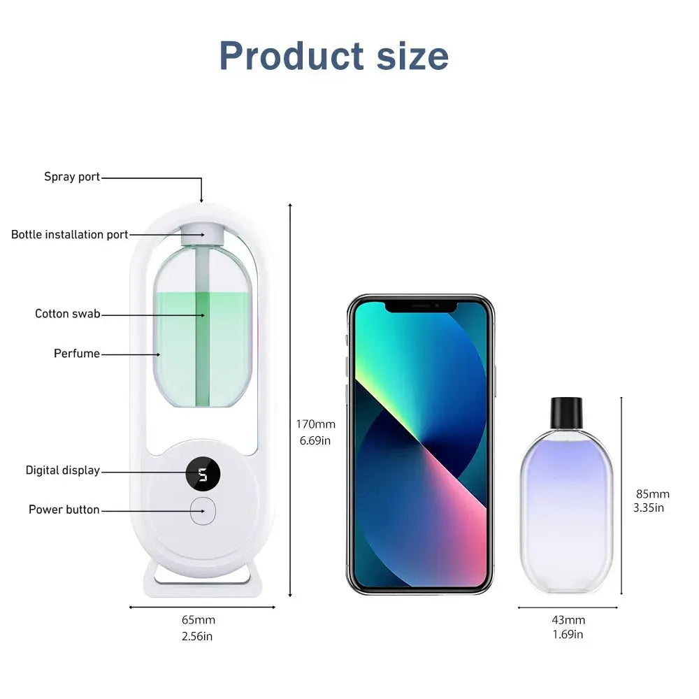 Rechargeable Portable Aroma Diffuser For Essential Oils Aromatherapy With Timed Spray Modes Odor Elimination