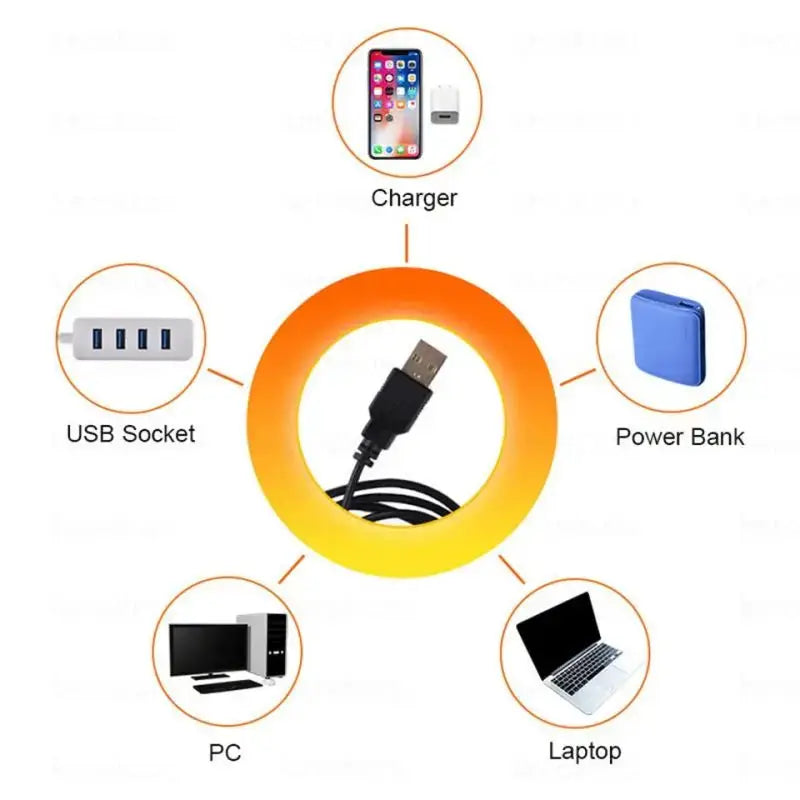 Kerokuru USB Sunset Light Lamp For Self Portrait Photography LED