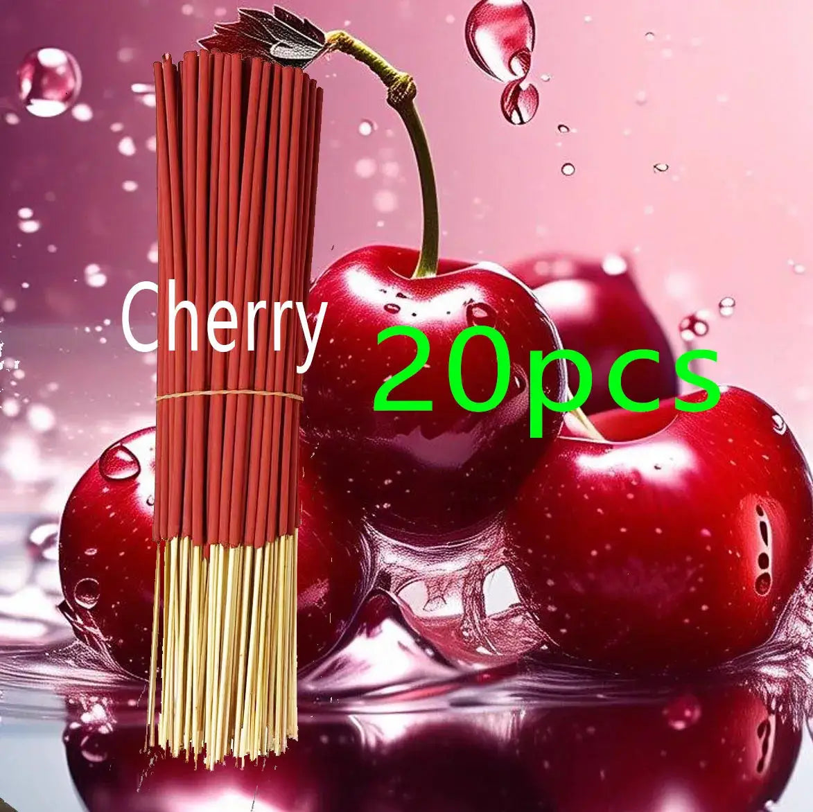 Handmade Cherry Fragrance Incense Sticks 22 Cm Indoor Outdoor Use For Yoga Meditation Camping Travel