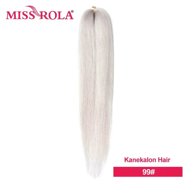 Miss Rola Kanekalon EZ Twist jumbo braiding hair, 6-pack, 99# platinum blonde, pre-stretched 30/28/26-inch