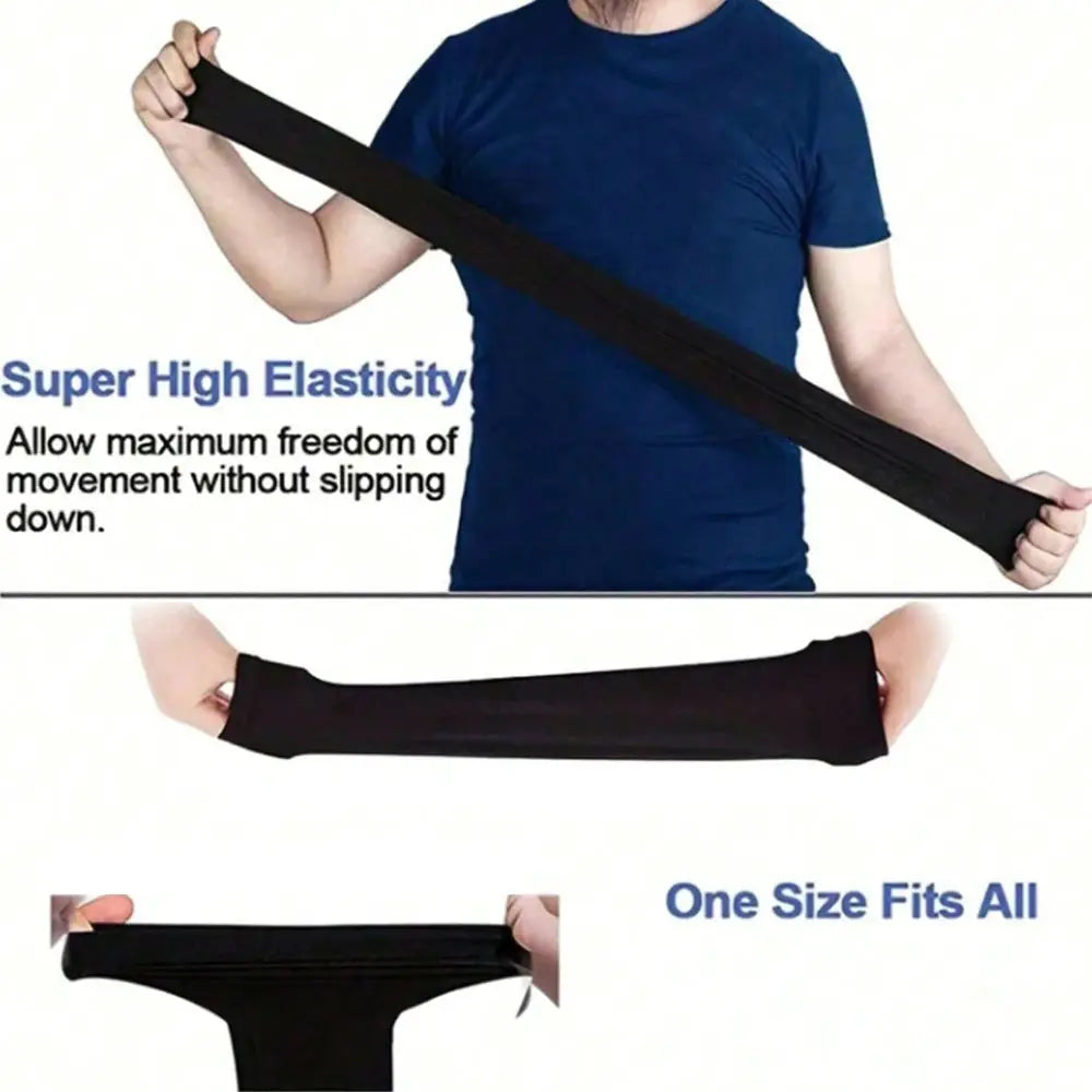 Set Of 3 Ice Silk Arm Sleeves Unisex Summer UV Protection For Outdoor Riding Driving Fishing