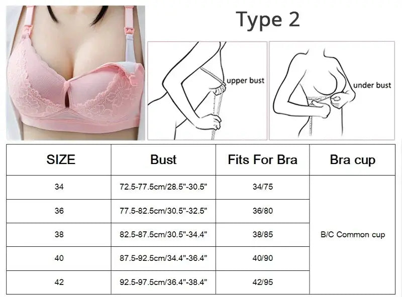 Pink lace wireless push-up bra for women by Simples Market
