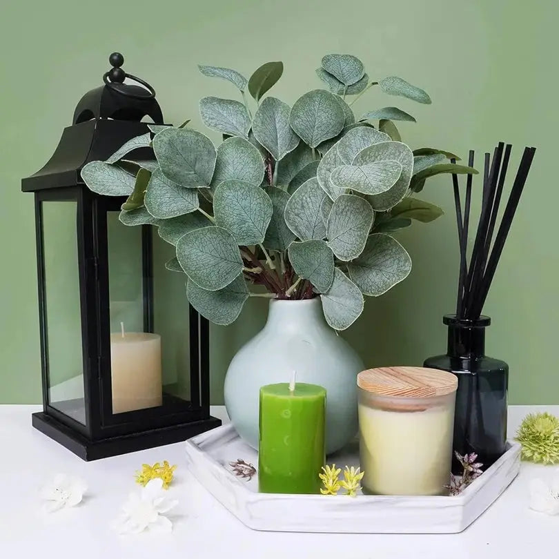 Artificial Eucalyptus Leaf Stems For Festival Bouquets Wedding Centerpieces Bridal Party Home Decor And DIY Decoration