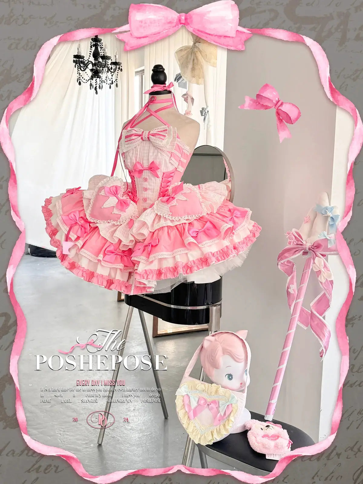 Girls Birthday Lolita Dress Tube Top Satin Bowknot Pettiskirt Mini