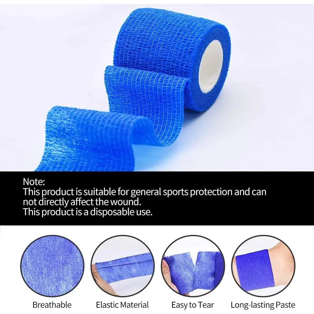 Colorful Self Adhesive Elastic Bandage Wrap Elastoplast for Knee Finger Ankle Palm Sports Injury Aid Kit Pet Tool
