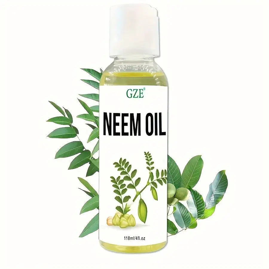 GZE Neem Oil Undiluted Cold Pressed For Skin And Hair Growth Nails Health Everyday Use