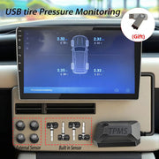 TPMS tire pressure monitoring system by Simples Market with USB, built-in and external sensors