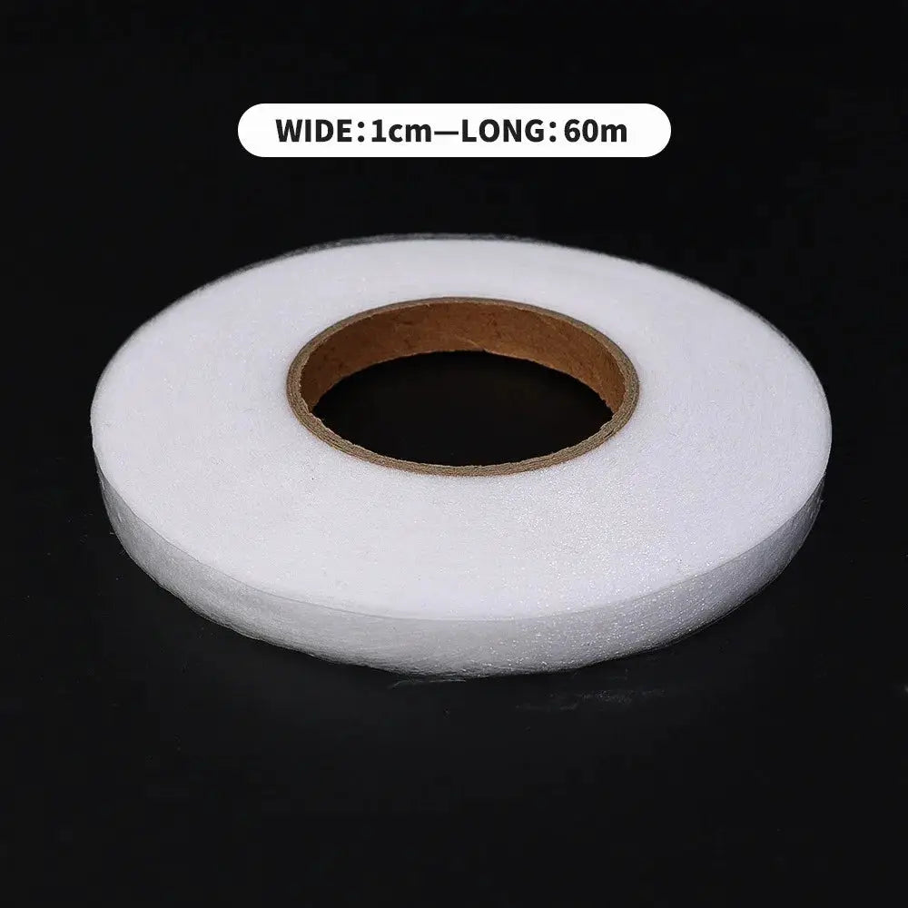 60M Double Sided Interlining Adhesive Tape Non Woven Iron On Hem Tape For DIY Sewing And Pants Hem Repair