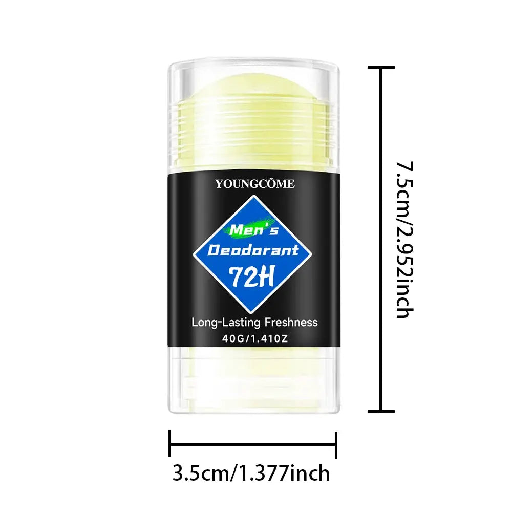 Men's deodorant stick by Youngcome, yellow antiperspirant, 40 g, 72H freshness