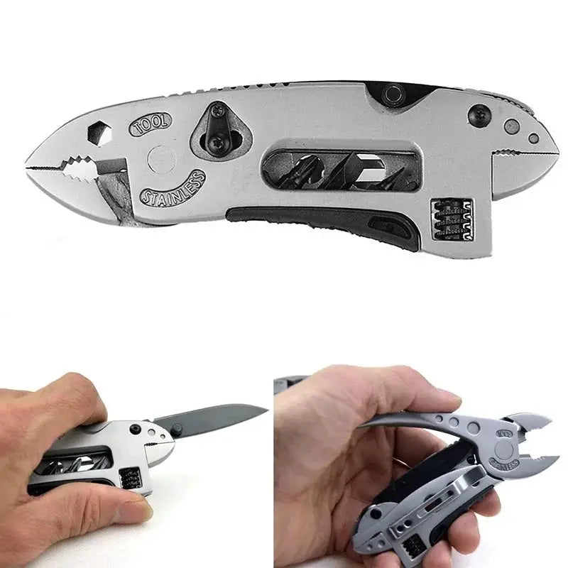 All In One Multitool Pliers Pocket Knife Screwdriver Set And Adjustable Wrench For Camping Outdoor Repair Survival