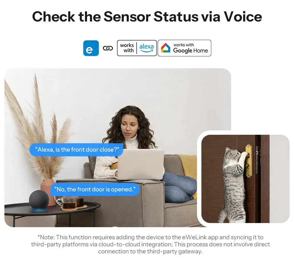 SONOFF SNZB-04PR2 SenseGuard door/window sensor with tamper alerts; Matter Bridge via Apple Home — Simples Market