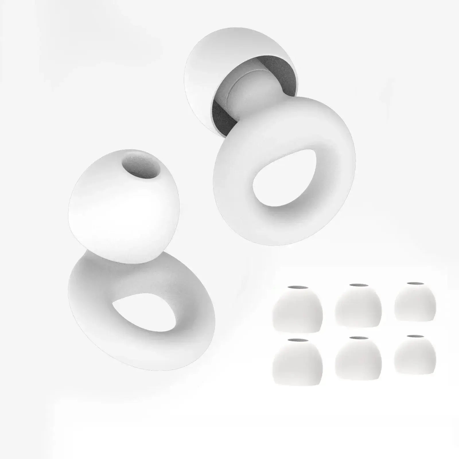 HUAK Quiet Ear Plugs Noise Reduction Reusable Hearing Protection 8 Soft Silicone Ear Tips XS S M L Sleep Swim Work