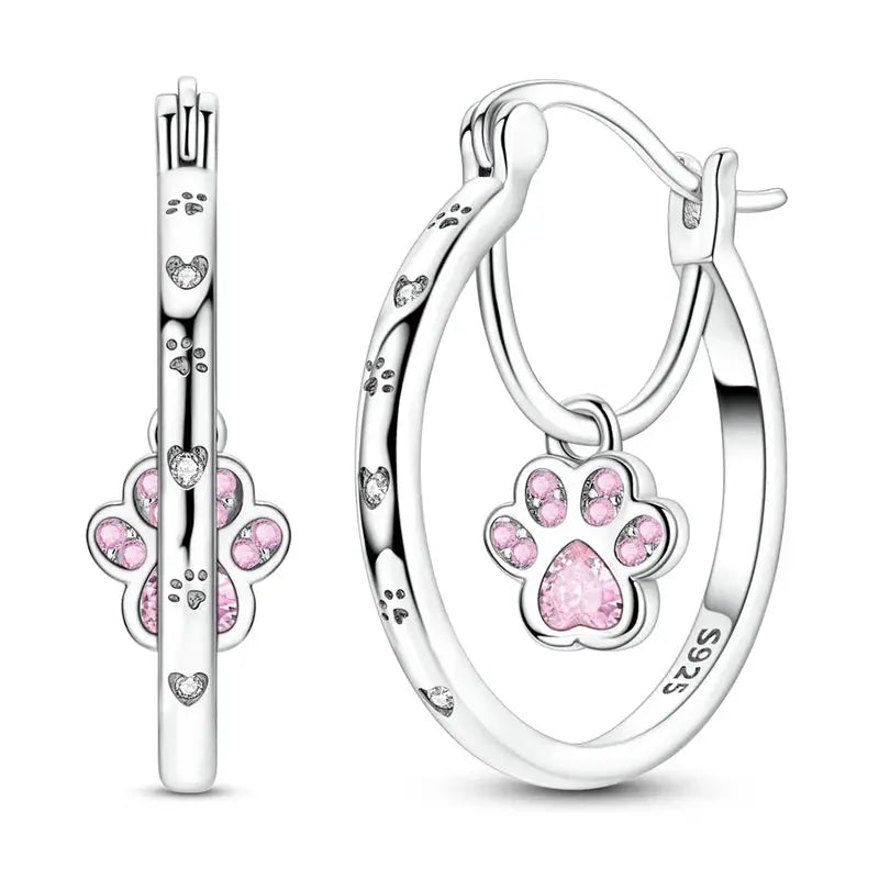 925 Sterling Silver Hoop Earrings Hypoallergenic Zirconia Hoops For Women Girls High Quality Fashion Jewelry