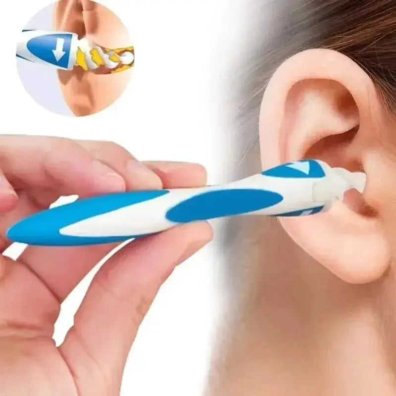 PureCare Ear Wax Remover Tool With Soft Silicone Spiral Tips And 16 Replacement Tips Included For Hygienic Ear Care