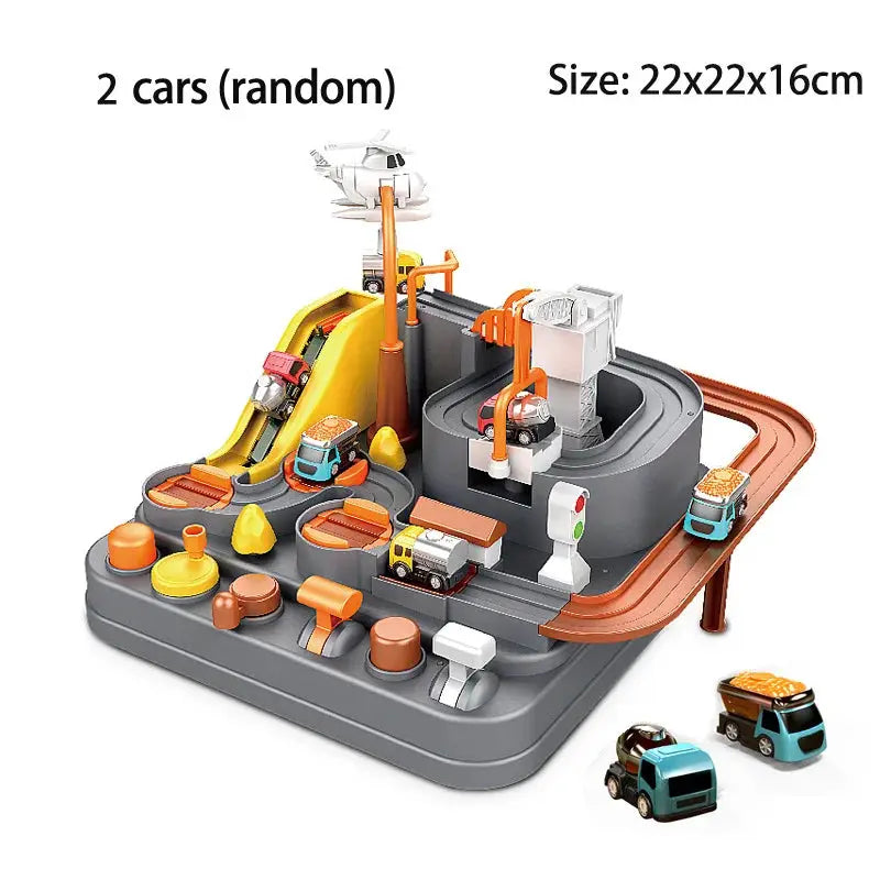Racing Rail Car Model Space Adventure Educational Toy for Kids Train Track Brain Teaser Interactive Game