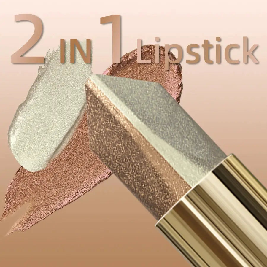 NovaBeauty Two Color Eye Shadow Stick Shimmer Glitter Brown Dimensional Natural Look All Day Waterproof